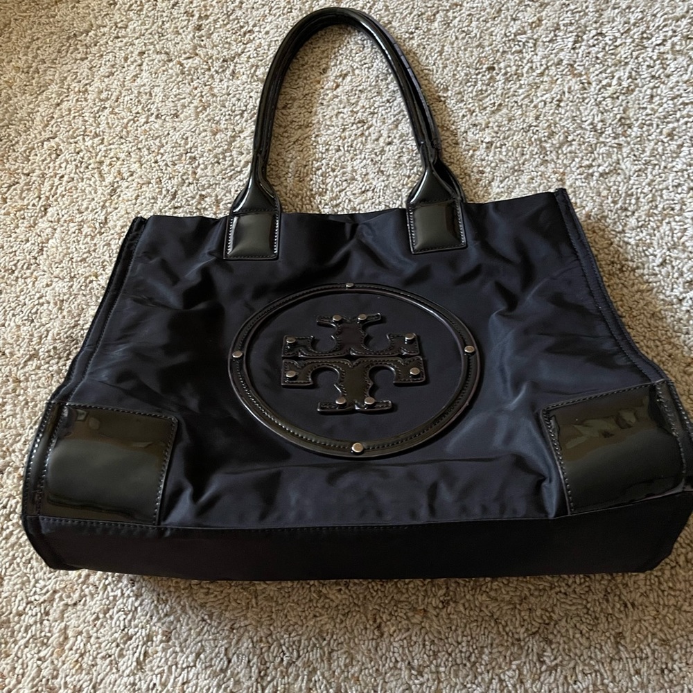 Tory Burch Black Logo Tote